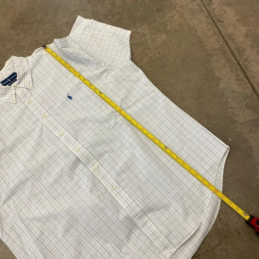 Vintage Ralph Lauren Striped Button Down Polo Shirt Size XXL